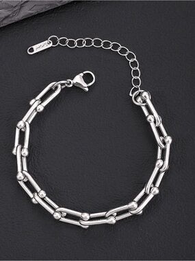 Silver Statement Chain Link Bracelet - Women Jewelry